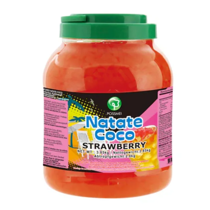 POSSMEI - NATA DE COCO  Jelly's fraise  pot de 4KG  