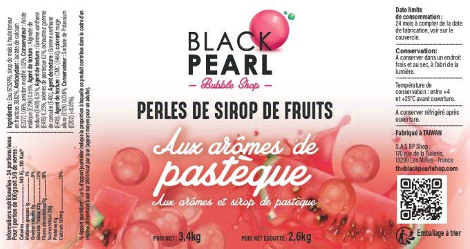 Perles de fruits Pastèque  pot de 3.4kg  