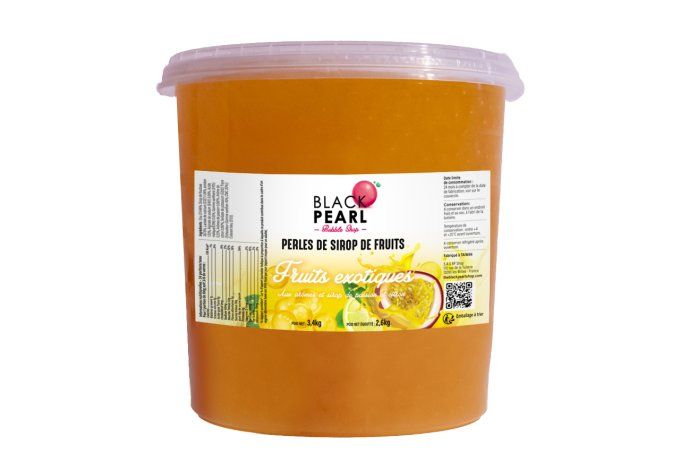 Perles de fruits  cocktail exotique pot de 3.4kg 
