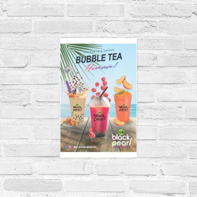 Affiche PLV visuel bubble tea