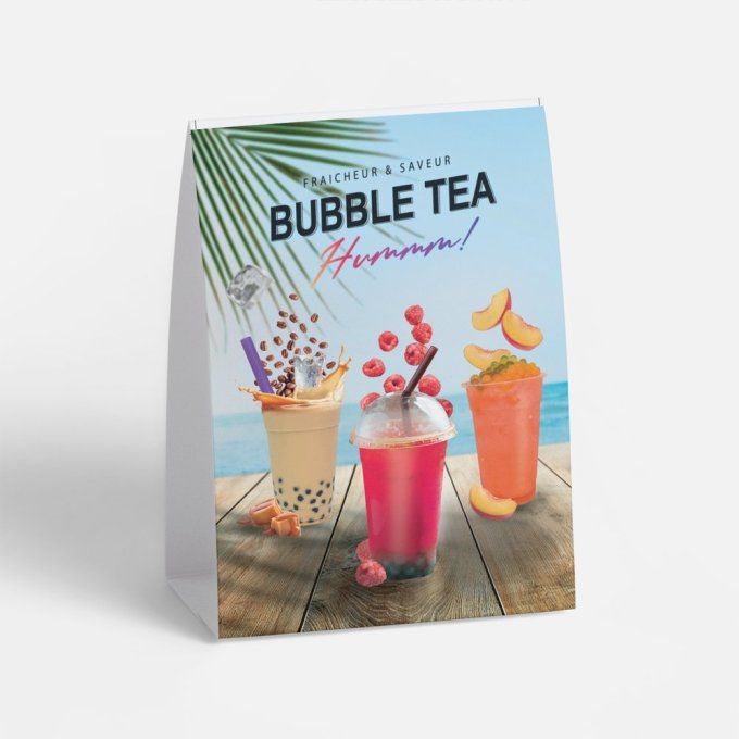 Affiche PLV visuel bubble tea